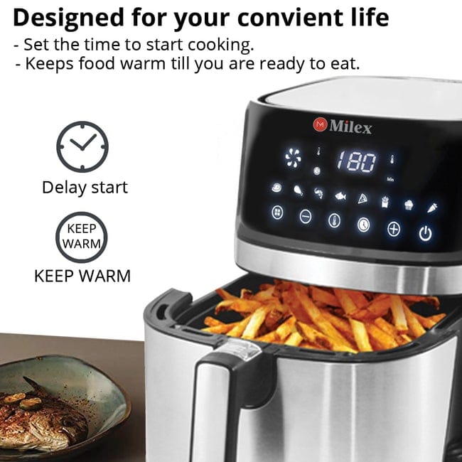 MILEX AIR FRYER Milex 1700W Premium Airfryer 5.6 Litre MSA002 (6954793566297)
