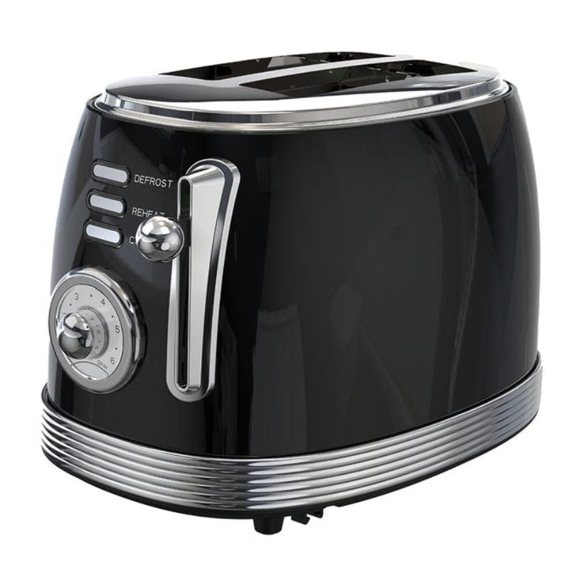 MILEX TOASTER & KETTLE Milex Retro-style Breakfast Combo Black MRC001BK (6954927652953)