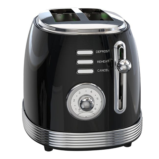 MILEX TOASTER & KETTLE Milex Retro-style Breakfast Combo Black MRC001BK (6954927652953)