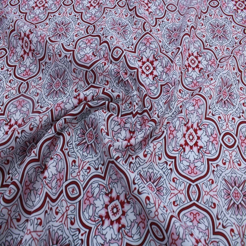 Mini Matt Printed Mini Matt DES.16 COL.6 Red/White 150cm (7119619227737)