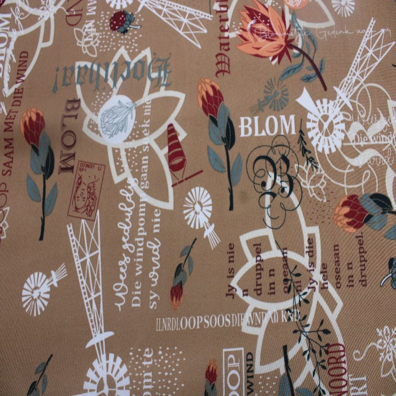 Mini Matt Printed Mini Matt DES>17 COL.1 Brown 150cm (7120049995865)