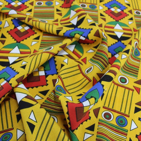 Mini Matt Printed Mini Matt Orange Ndebele COL.5 150CM (7038294294617)