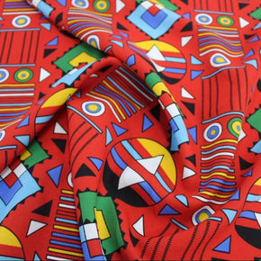 Mini Matt Printed Mini Matt Red Ndebele Col.4 150cm (7038291837017)