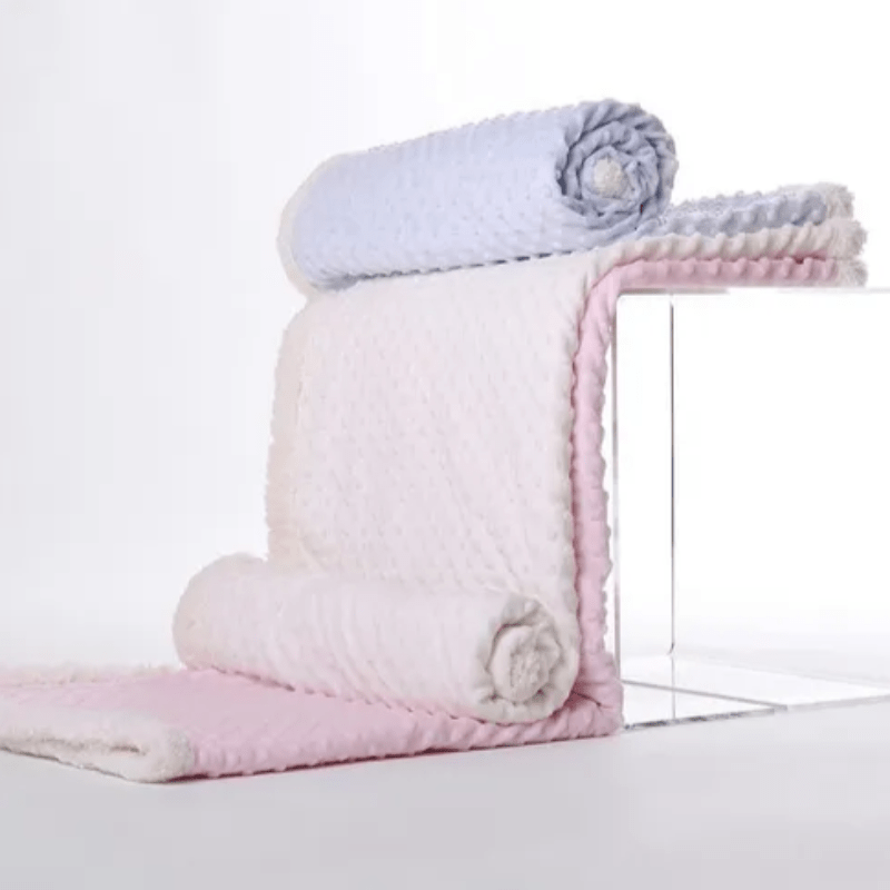 Mora BABY BLANKET Mora Baby Blanket Topitos Sherpa 110x140 Super Soft Azul/Blue (7091588989017)