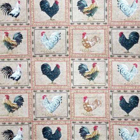 MSR Tabling Fabric Chickens Polycotton Tabling Fabric 2041 235cm (4758528983129)