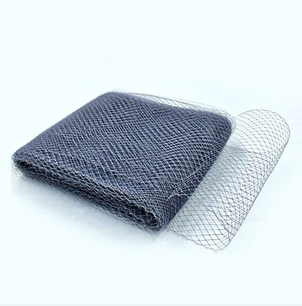 NET FABRIC Habby Net Fascinator Grey (6536460632153)