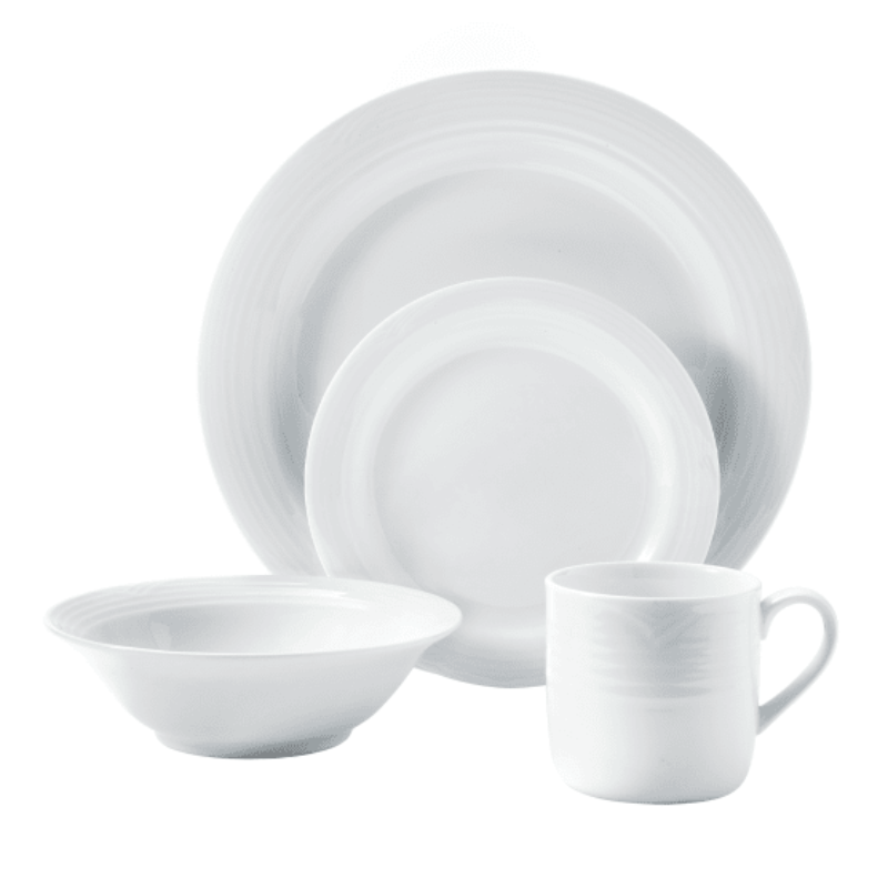 Noritake Dinner Set Noritake Arctic White Dinner Set Of 16 (6845689397337)