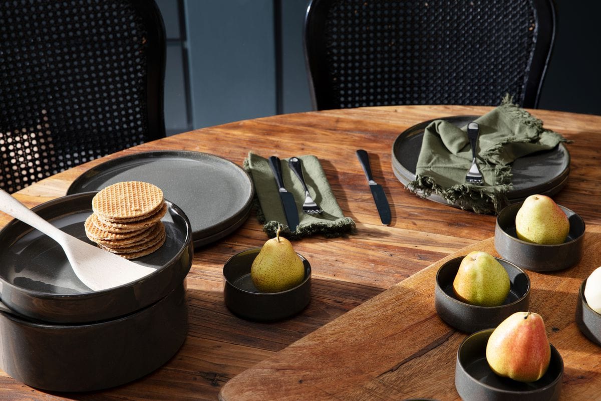 Omada Dinner Plate Omada Flat Stackable Dinner Plate Grey OM-0000057 (7208869822553)