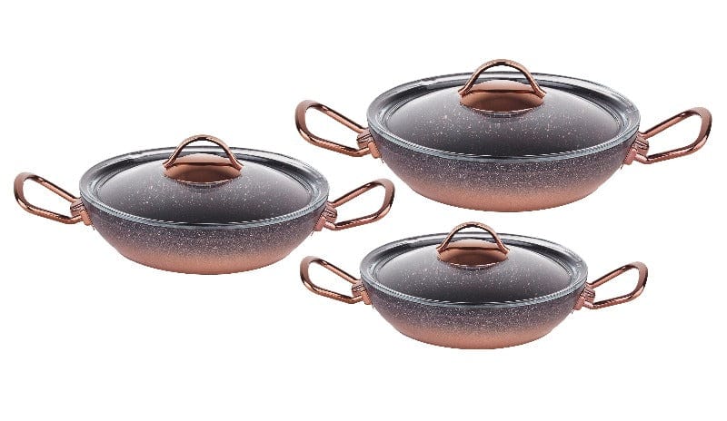 OMS POTS OMS Collection 6 Piece Non Stick Granite Eco Pot Set (6946895757401)
