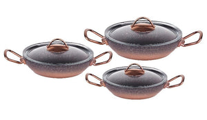 OMS POTS OMS Collection 6 Piece Non Stick Granite Eco Pot Set (6946895757401)