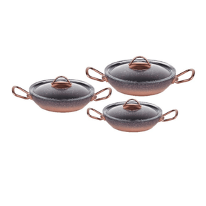 OMS POTS OMS Collection 6 Piece Non Stick Granite Eco Pot Set (6946895757401)