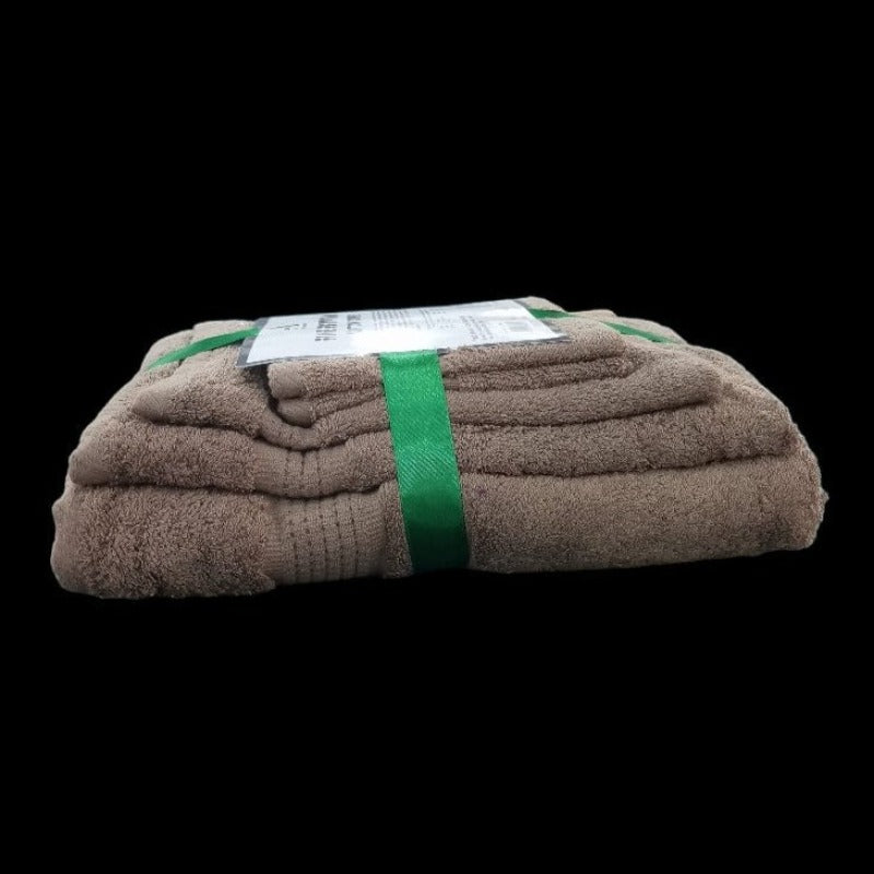 One Homechoice TOWEL Fine Egyptian Cotton Towels Set 5 Piece Brown (7226133610585)