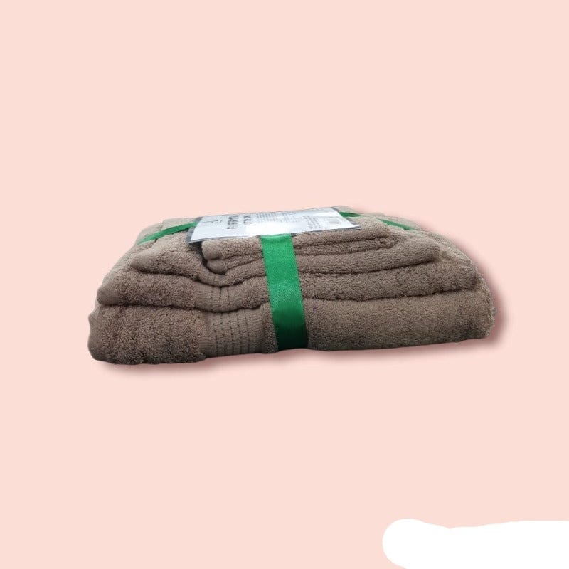 One Homechoice TOWEL Fine Egyptian Cotton Towels Set 5 Piece Brown (7226133610585)