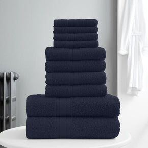 One Homechoice TOWEL Fine Egyptian Cotton Towels Set 8 Piece Navy (7222489514073)