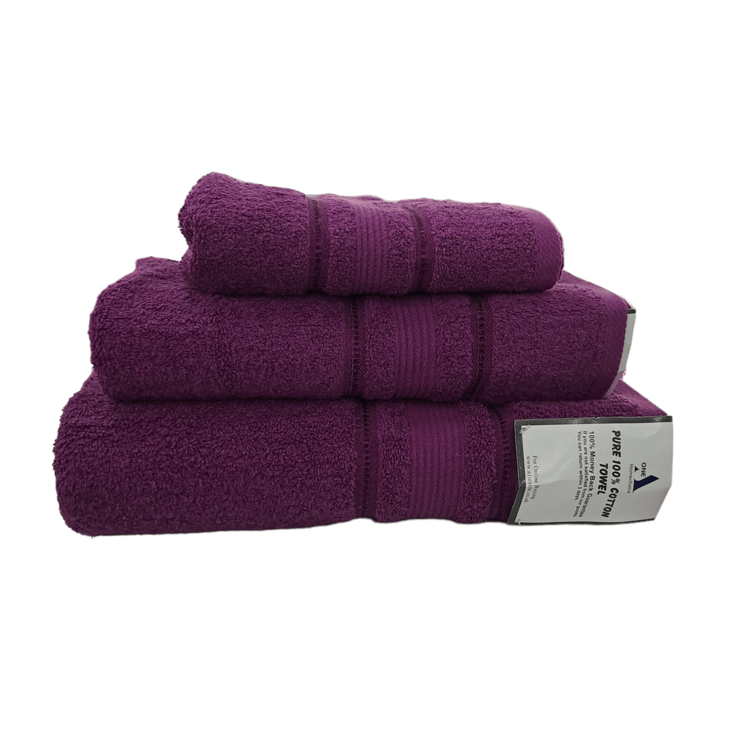 One Homechoice TOWEL Pure 100% Cotton Towels Purple (7235480453209)
