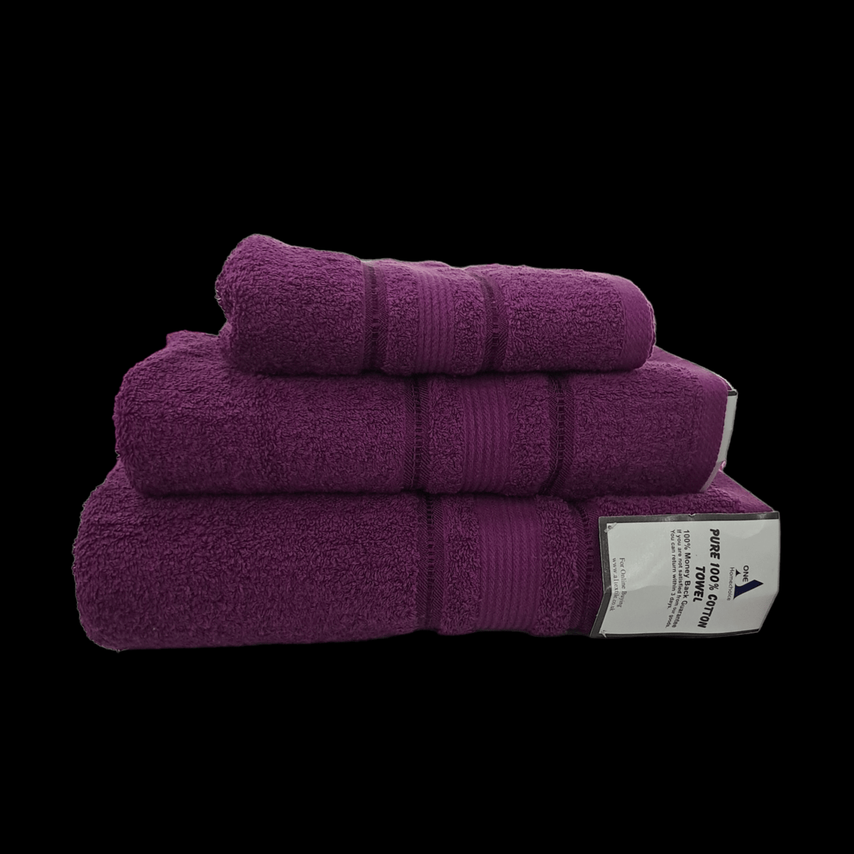 One Homechoice TOWEL Pure 100% Cotton Towels Purple (7235480453209)
