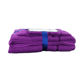 One Homechoice TOWEL Pure 100% Cotton Towels Set 4 Piece Purple (7226186235993)