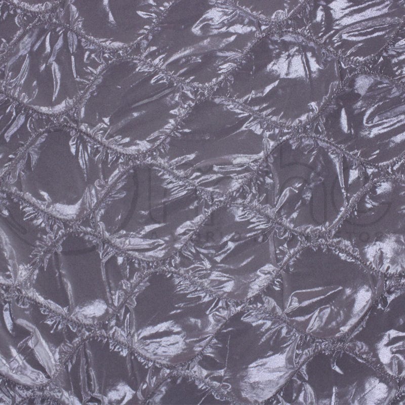PADDED JACKETING Dress Fabrics Montcler Jacketing Froggy Foil Fabric 150cm (7283376586841)