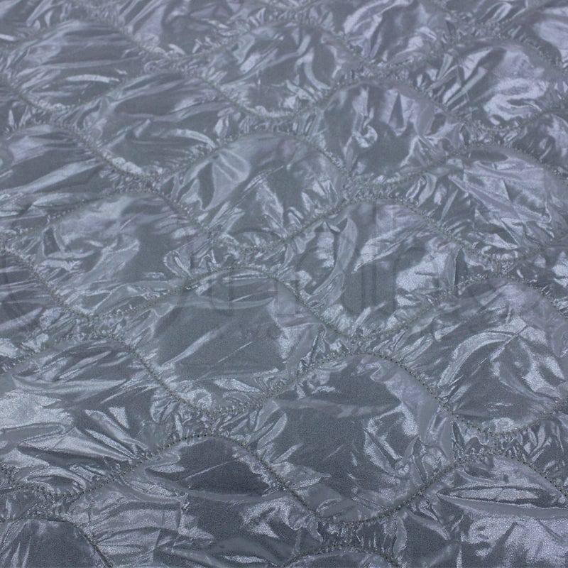 PADDED JACKETING Dress Fabrics Montcler Quilted Foil Fabric 150cm (7283376586841)