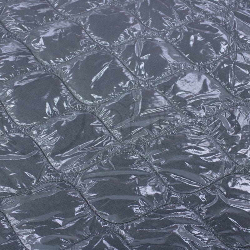 PADDED JACKETING Dress Fabrics Montcler Quilted Foil Fabric 150cm (7283376586841)