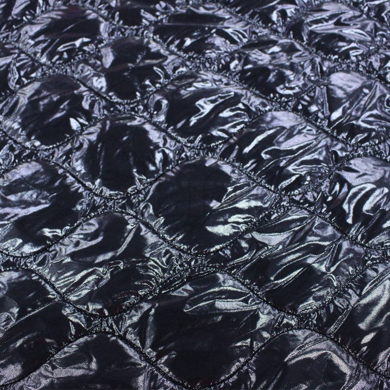 PADDED JACKETING Dress Fabrics Montcler Jacketing Froggy Foil Fabric 150cm (7283376586841)