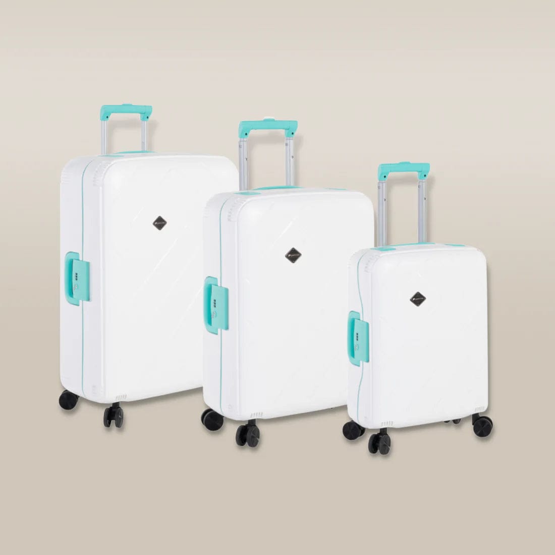 PAKLITE Luggage Paklite Calaxy 3 Piece Luggage Set White (7193004343385)