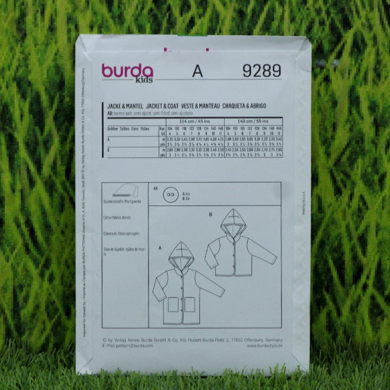 patterns Habby Burda Patterns 9289 (6651203584089)