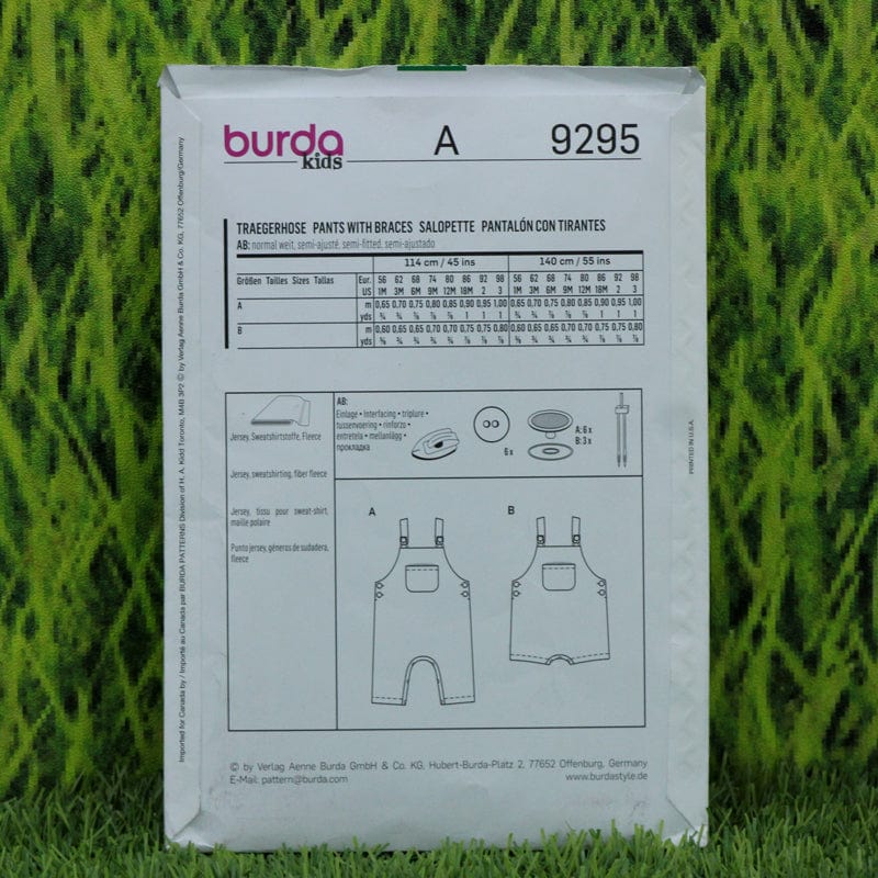 patterns Habby Burda Patterns 9295 (6651212955737)