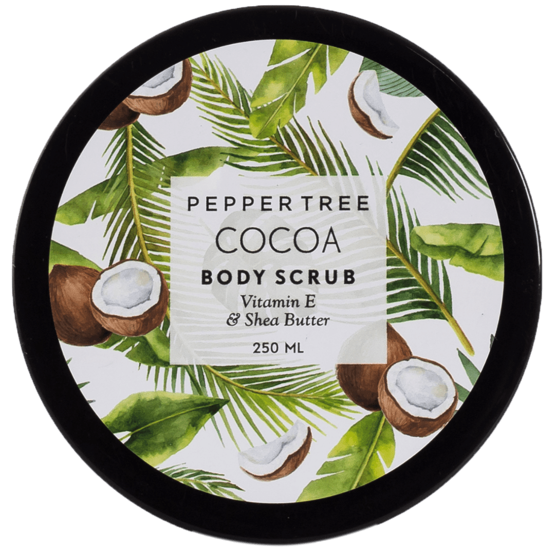 Pepper Tree SOAP DISH Body Essentials Cocoa Body Scrub 250ml (7226527744089)