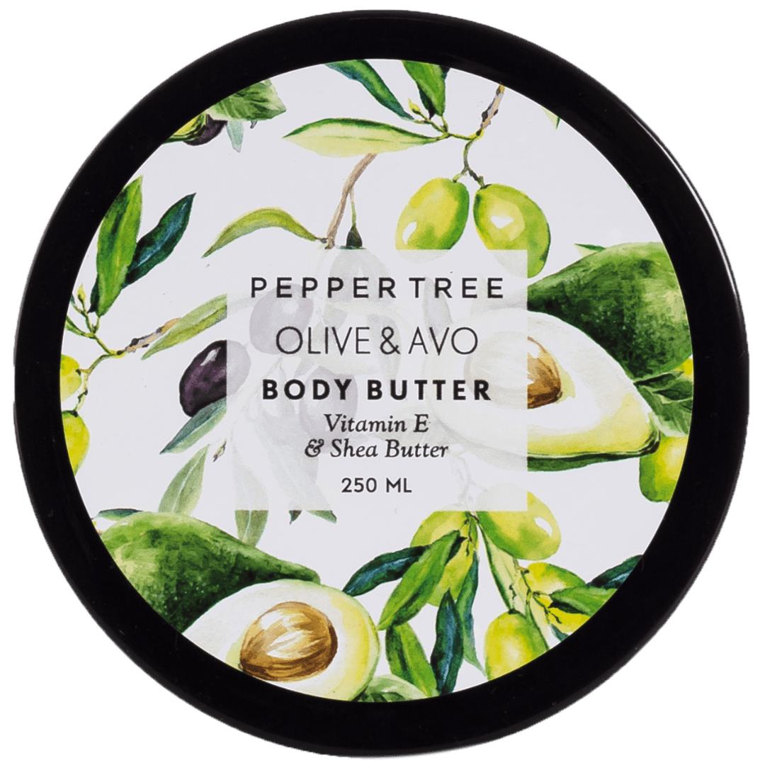 Pepper Tree SOAP DISH Body Essentials Olive & Avo Body Butter 250ml (7226526105689)