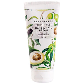 Pepper Tree SOAP DISH Body Essentials Olive & Avo Hand & Nail Cream 50ml (7225302450265)