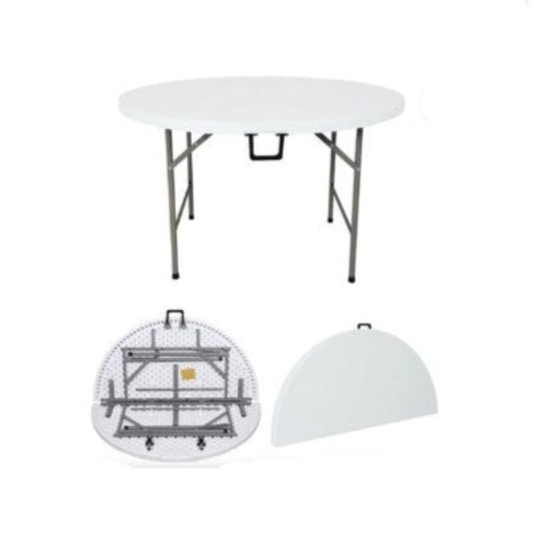 plastic Table Kitchen Round 150cm Plastic Event Folding Table with Handle (2061632045145)