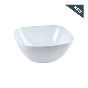 Plasticware Kitchen Plastic Square Bowl White (4674785804377)