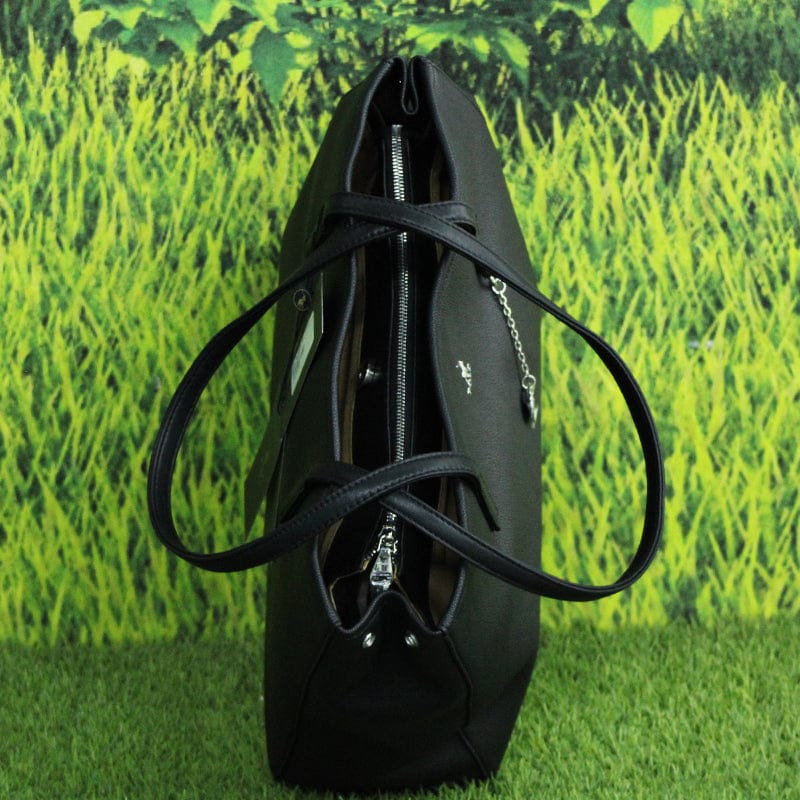 Polo BLACK Polo Lyon Market Tote Handbag Black (6852402610265)