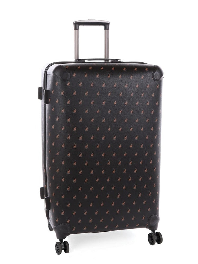 Polo Luggage & Bags Polo Classic Double Pack 4 wheel Large trolley Case Black (7184885448793)