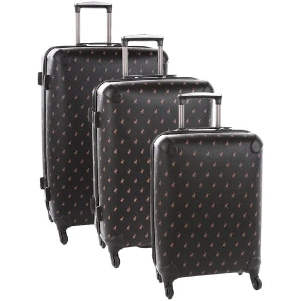 Polo Luggage Polo Classic Double Pack 3 Piece Set Black (7241155870809)