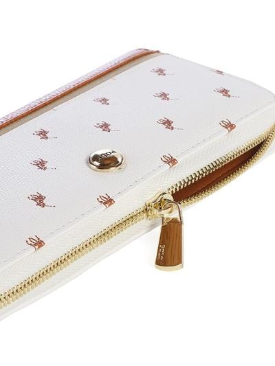 POLO PURSE WHITE Polo Heritage Ladies Zip Around Purse White (6557669982297)
