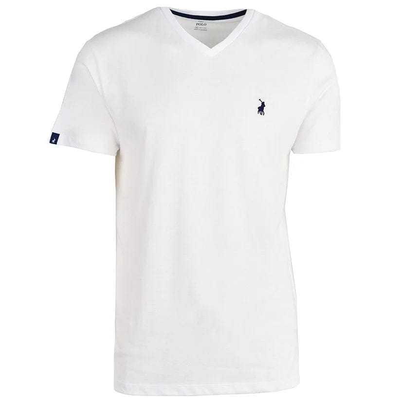Polo T Shirt Size Small Polo V Neck Mens T-Shirt White (7152612311129)