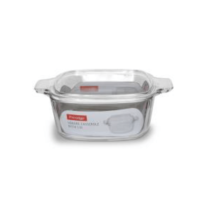 PRESTIGE glass container Prestige Glass Square Casserole With Lid 1.5 Litre (6558600560729)
