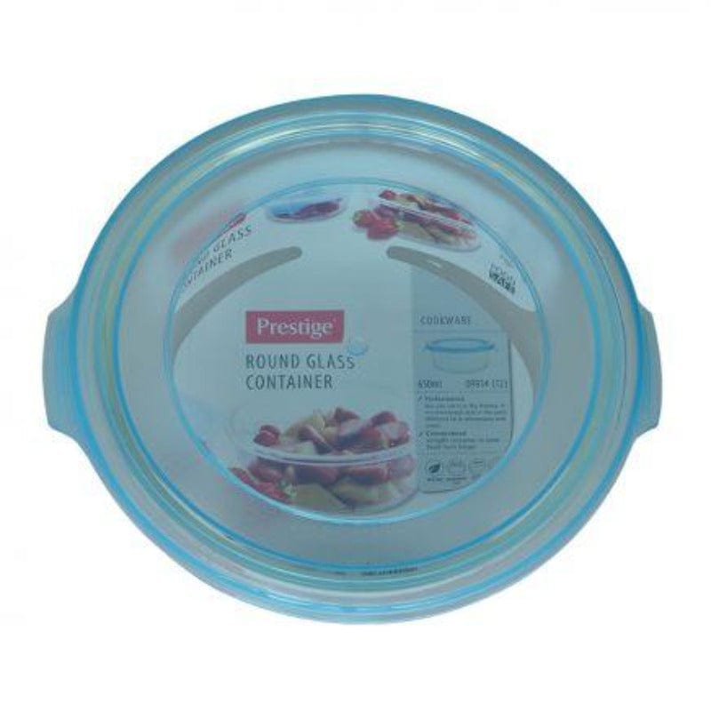 PRESTIGE glass container Prestige Round Glass Container 650ml (6558577983577)