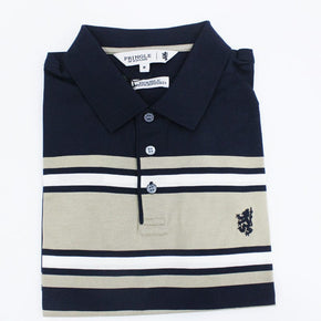 Pringle Golf T Shirt Pringle Stripe Golfer Navy MTOP0036 (7132757885017)