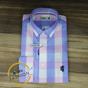 Pringle Shirts M Pringle Mens Long Sleeve Shirts Pink/Blue (6808944836697)