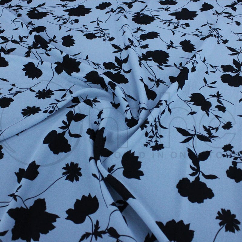 PRINTED AIRFLOW Fabric Blue Printed Chiara Airflow Fabric 140cm (7142792593497)