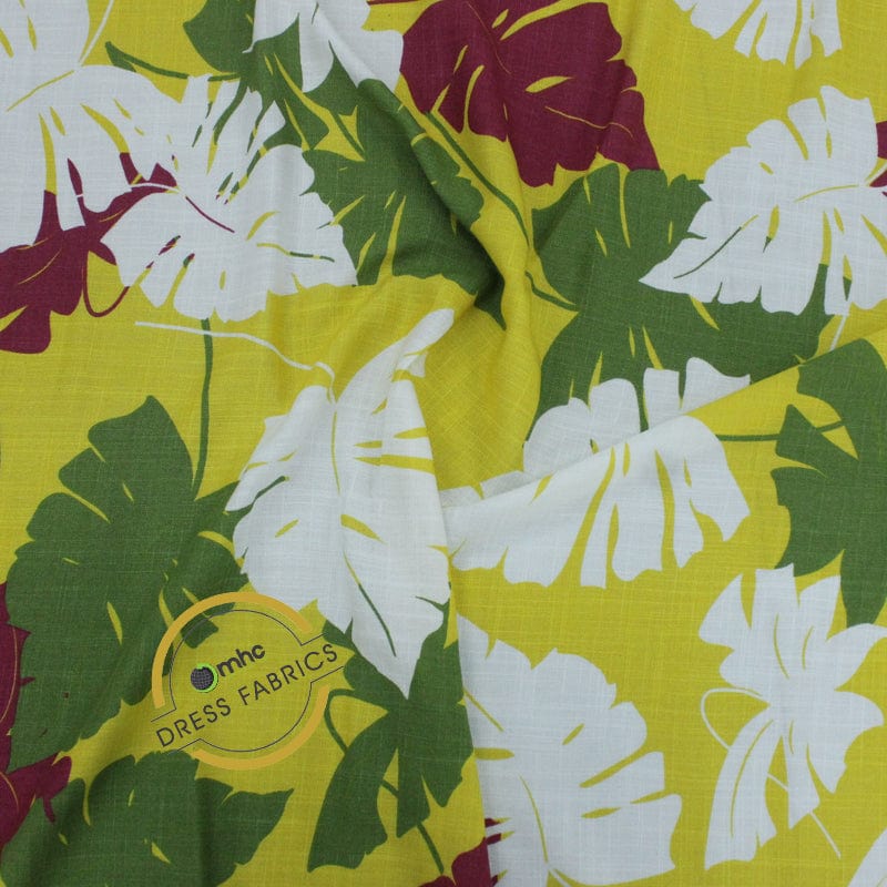 PRINTED RAYON Dresses Printed Rayon Slub Spandex Fabric 150 cm (6828953960537)