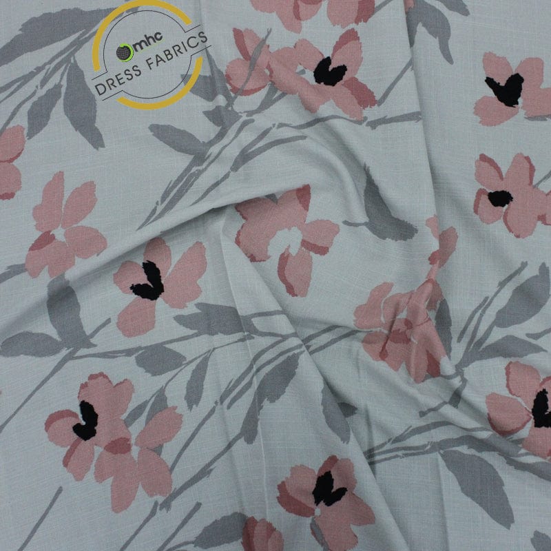 PRINTED RAYON Dresses Printed Rayon Slub Spandex Fabric 150 cm (6828953960537)