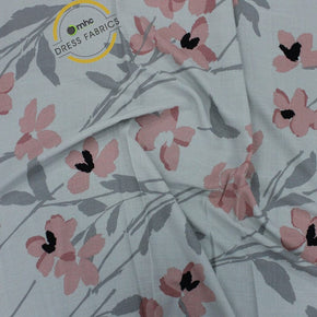 PRINTED RAYON Dresses Printed Rayon Slub Spandex Fabric 150 cm (6828953960537)