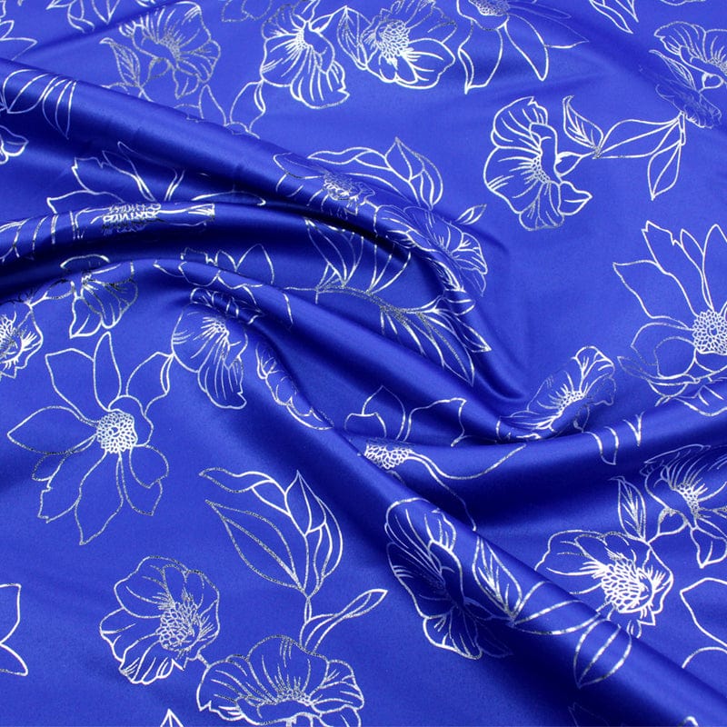 Printed Satin Dress Fabrics Printed Foil Duchess Satin Fabric 150 cm (6930282414169)