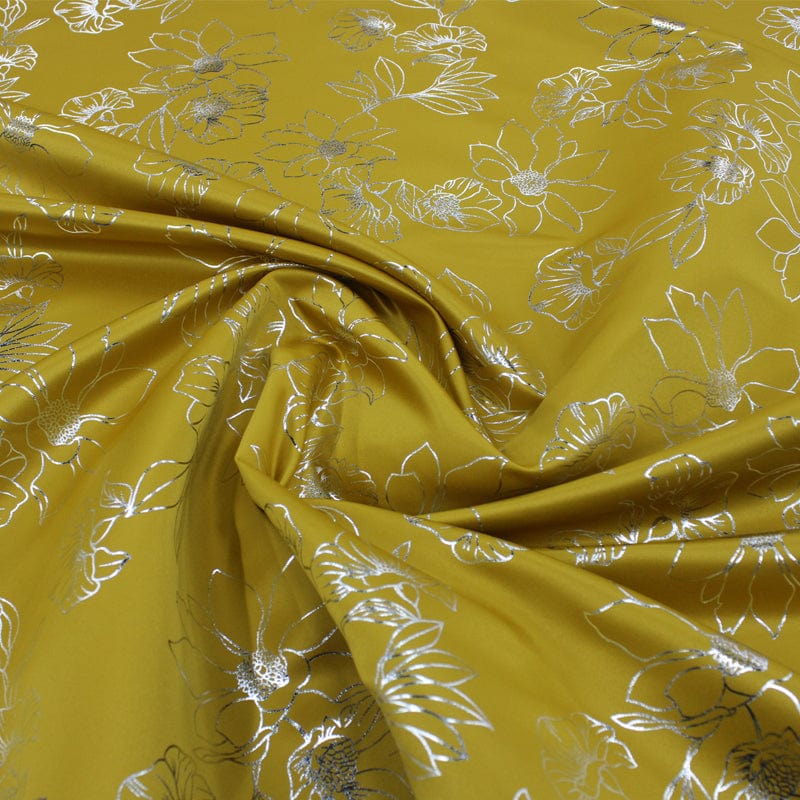 Printed Satin Dress Fabrics Printed Foil Duchess Satin Fabric 150 cm (6930282414169)