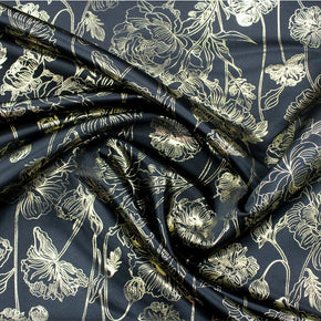 Printed Satin Dress Fabrics Printed Foil Duchess Satin Fabric 150 cm (6930282414169)