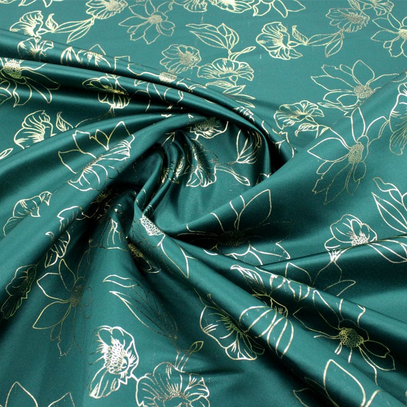 Printed Satin Dress Fabrics Printed Foil Duchess Satin Fabric 150 cm (6930282414169)